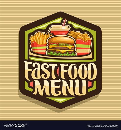 Logo For Fast Food Royalty Free Vector Image Vectorstock