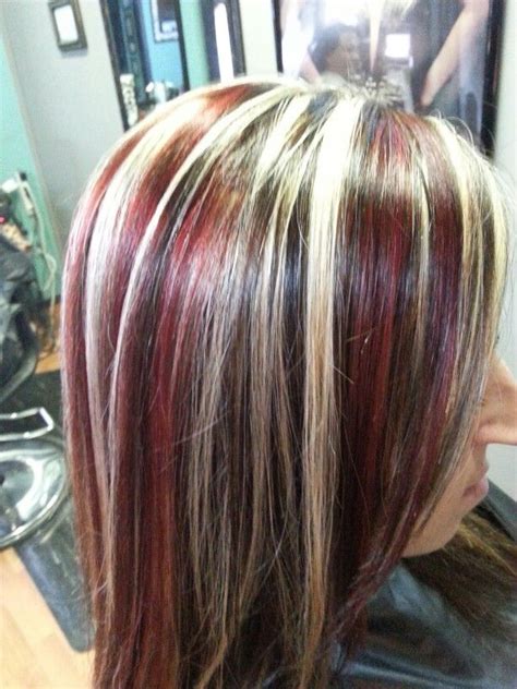 Hairstyles red and blonde highlights | hairstyles6g