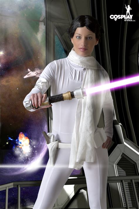 Living Doll Wields A Lightsaber While Emulating Princess Leah NakedPics