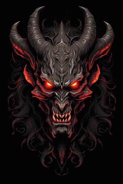 Premium Ai Image Satan Professional Tshirt Design Vector