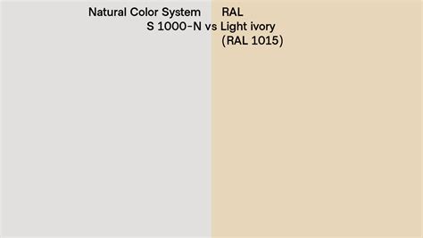 Natural Color System S N Vs Ral Light Ivory Ral Side By