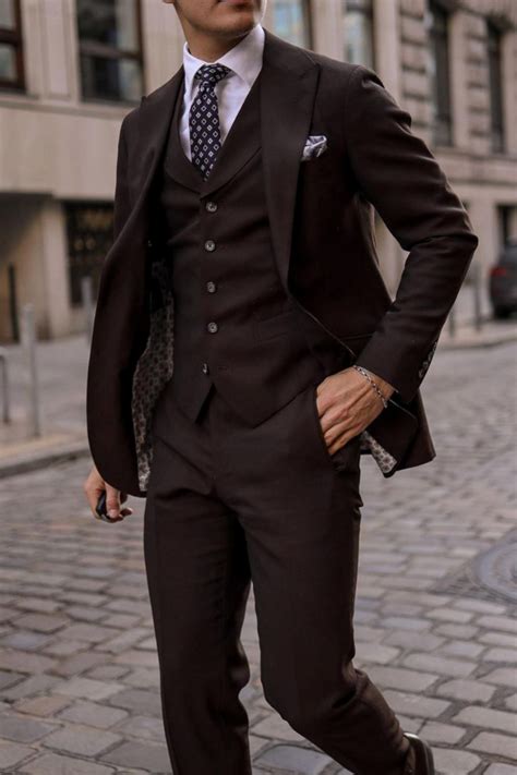 Mens Brown Wedding Suit Gentleman Style Giorgenti Custom Suits Nyc