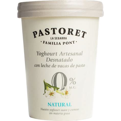 Yogur Artesanal Natural Desnatado M G Sin Gluten Envase G