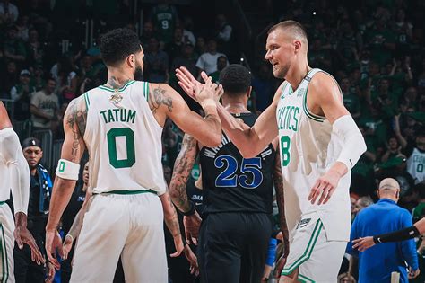 Celtics Dominate In Game Pummel Mavericks Porzingis Leads