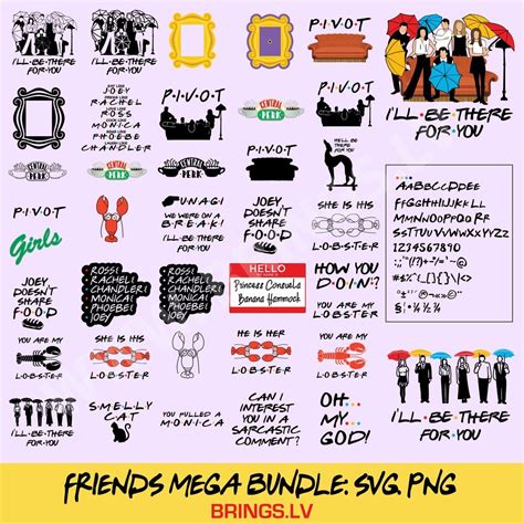 Friends SVG Bundle - Friends PNG - Friends Font - Friends Alphabet