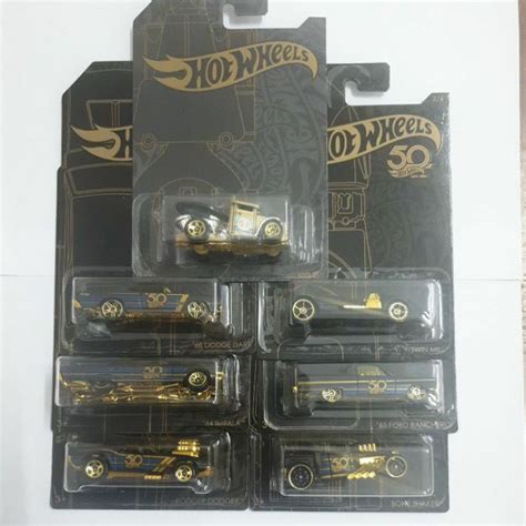 Hotwheels 50th Anniversary Black Gold Twin Mill Bone Shaker Rodger