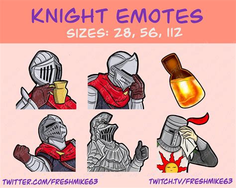 Soulsborn Emotes Knight Emotes Emotes Twitch Emote Youtube Emote