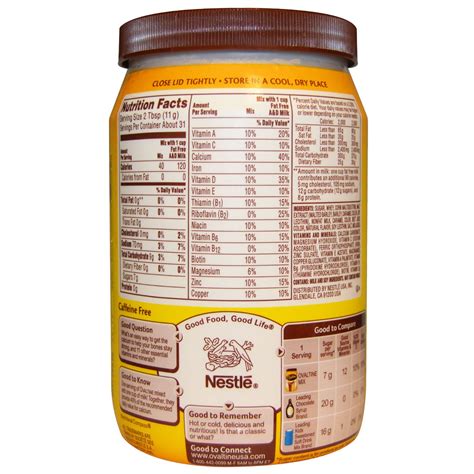 Ovaltine Rich Chocolate Nutrition Facts Nutrition Ftempo