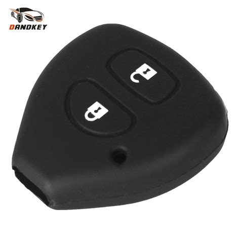 Dandkey 2 Buttons Silicone Key Case Shell Cover For Toyota Corolla