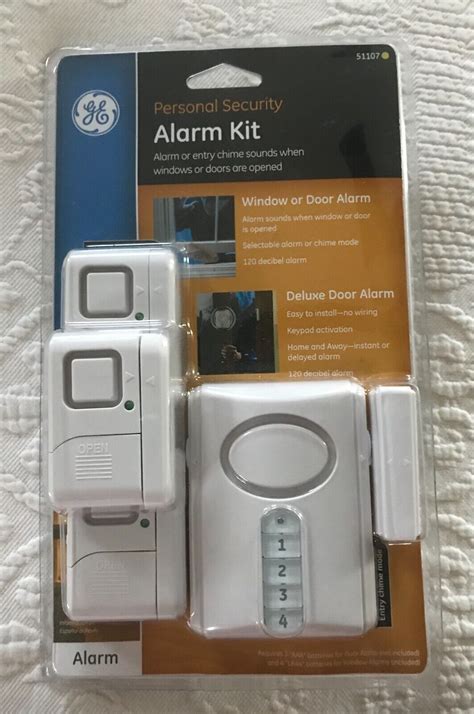 Ge Personal Security Alarm Kit 51107 Window Door No Wiring Easy To Install New Ebay