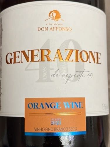 2021 Don Affonso Generazione Rebo 40 Anos Vivino US