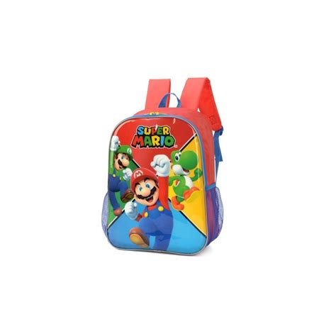 Mochila Escolar De Costas Super Mario Bros Nintendo Original No Shoptime