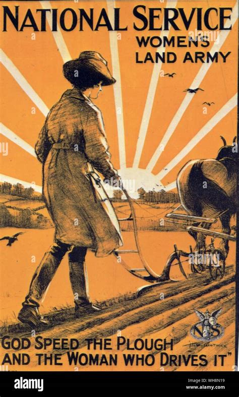 Recruiting Poster For The Women S Land Army Stock Photo Alamy