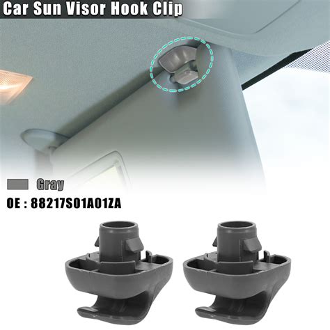 2pcs Gray Car Sun Visor Hook Clip Retainer 88217S04003ZA For Honda