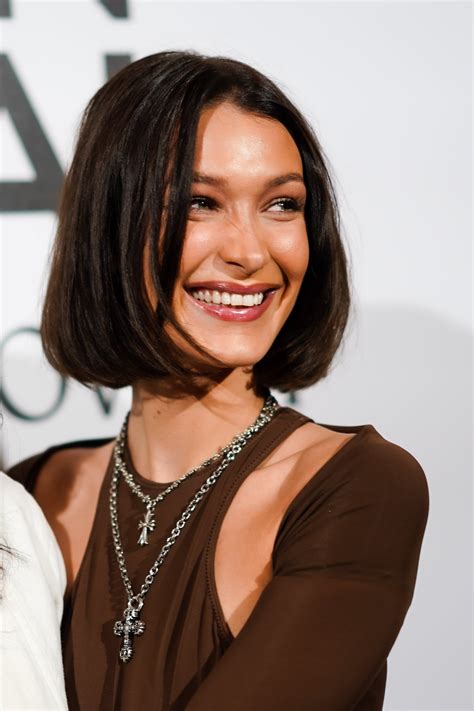 Ahem Bella Hadid Chopped Her Hair Into A Supershort Bob And Dyed It A Sleek Raven Black Short