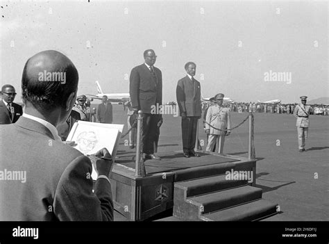 President Hubert Maga Of The Dahomey Republic And Emperor Haile