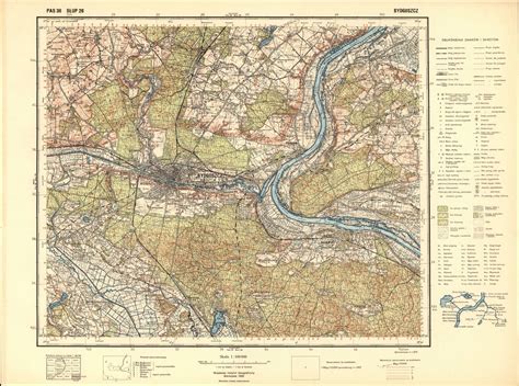 Mapa Topograficzna WIG 1 100k 1935 R Stare Mapy Bydgoszczy I Okolic