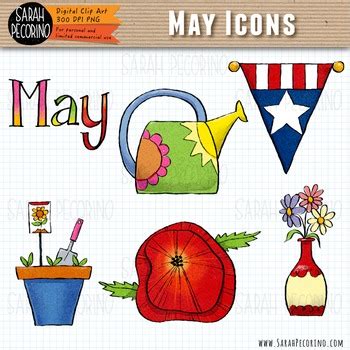 May Spring Clip Art {First Edition} by Sarah Pecorino Illustration