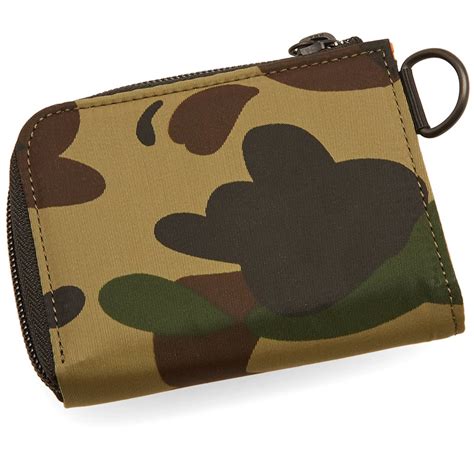 A Bathing Ape X Porter 1st Camo Mini Wallet Green End