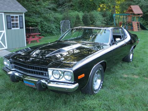 1973 Plymouth Roadrunner 340 Black 4 Speed Cuda Challenger Duster