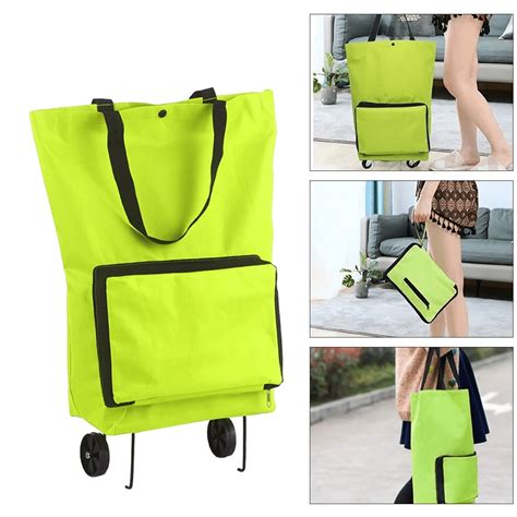 YITUMU Collapsible Trolley Bags, Folding Shopping Trolley Bag with