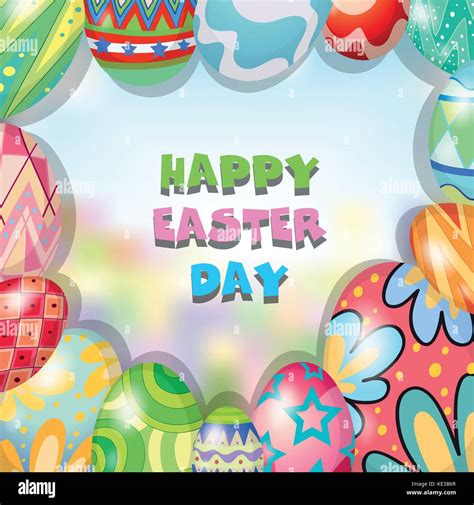 Border design with easter theme illustration Stock Vector Image & Art - Alamy