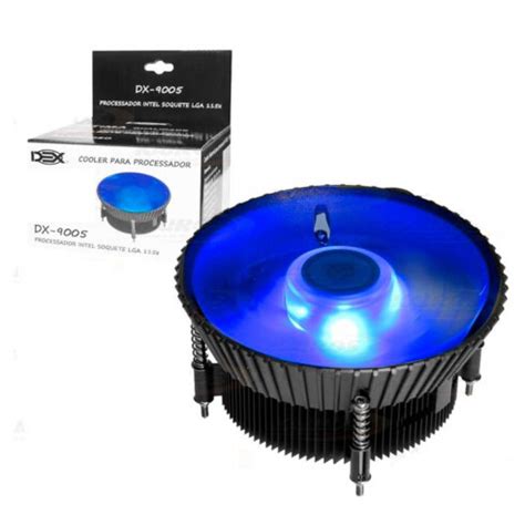 Cooler Para Processador Intel Led Azul V Rpm Dex Dx