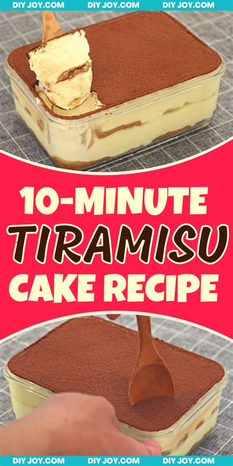 Super Easy 10 Minute Tiramisu Cake Recipe