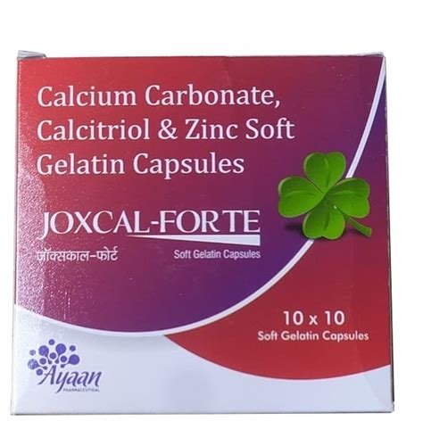 Calcium Carbonate Calcitriol And Zinc Soft Gelatin Capsules At Rs 270box Calcitriol Calcium