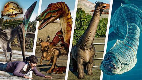 Alle Neuen Saurier Aus Dem Late Cretaceous Pack Dlc Jurassic World Evolution 2 Youtube