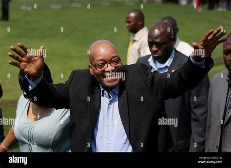 Alexandra South Africa President Jacob Zuma Greets The Crowds During