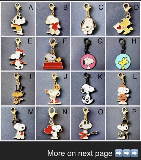 Snoopy Woodstock Clip On Enameled Charms For Jewelry Making Stitch