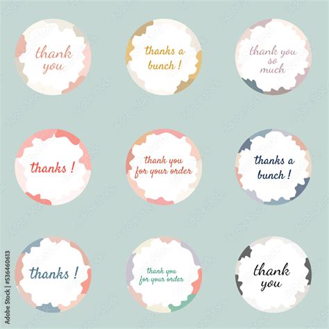 cute thank you sticker vector design Stock Vector | Adobe Stock