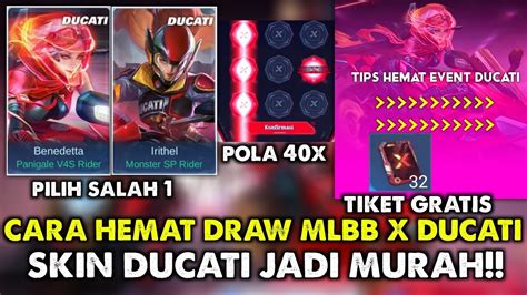 CARA HEMAT DRAW EVENT MLBB X DUCATI BUTUH BERAPA DIAMOND SKIN DUCATI