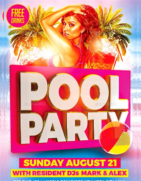 Free 15 Pool Party Flyer Templates In Psd Eps