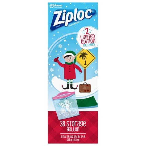 Ziploc Brand Holiday Storage Gallon Bags Ct Walmart