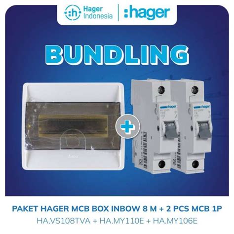 Promo Hager Paket Mcb Box 8 Group Outbow 2 Mcb 1p 6a 10a Diskon 50 Di