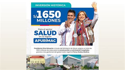 M S De Millones De Soles Para El Sector Salud En Apur Mac