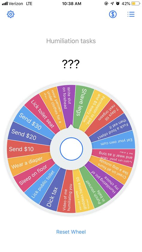 Goddess On Twitter I Want To Spin My Humiliation Task Wheel For