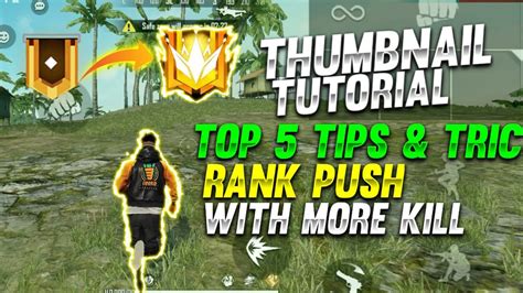 How To Make Free Fire Rank Push Thumbnail In Mobile Free Fire Rank