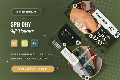 Spa Day - Gift Voucher Graphic by Streakside · Creative Fabrica