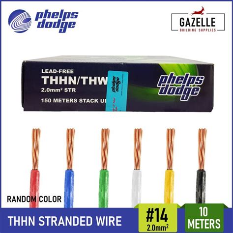 Phelps Dodge THHN THWN 2 Stranded Wire Gauge 14 2 0mm2 Per 10