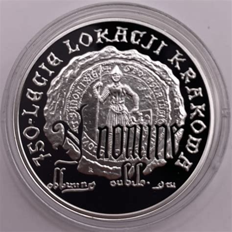 Moneta 10 zł 750 lecie lokacji Krakowa 2007 r cena Coin24 pl