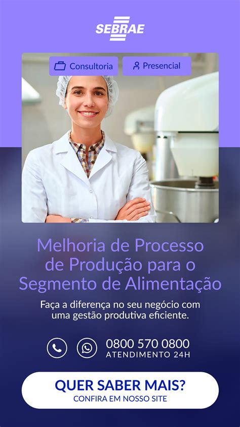 Melhoria De Processo De Produ O Para O Segmento De Alimenta O Sebrae