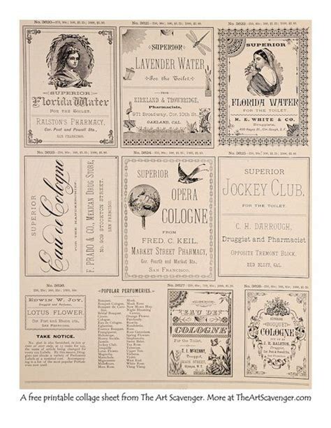 Free Printable Ephemera Sheet Vintage Business Card Blanks — The Art Scavenger Vintage