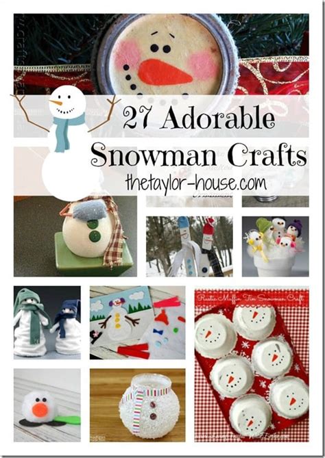 27 Adorable Snowman Craft Ideas | The Taylor House