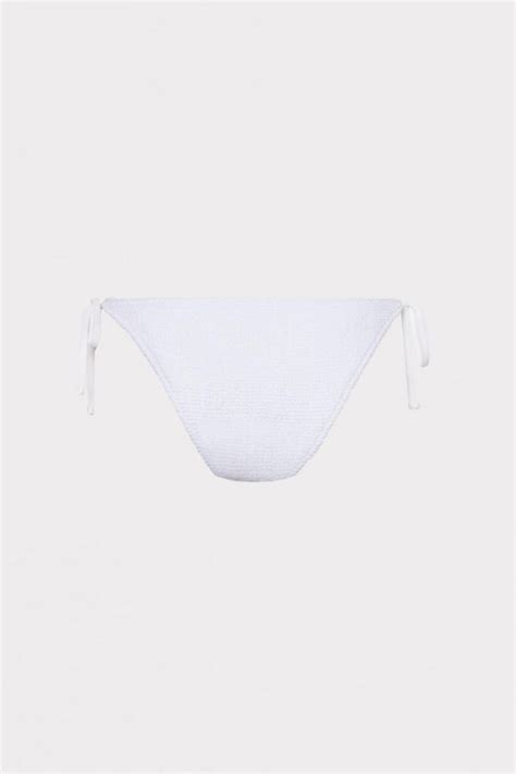 Womens Vacation MILLY Textured Bikini Bottom White Uwrms