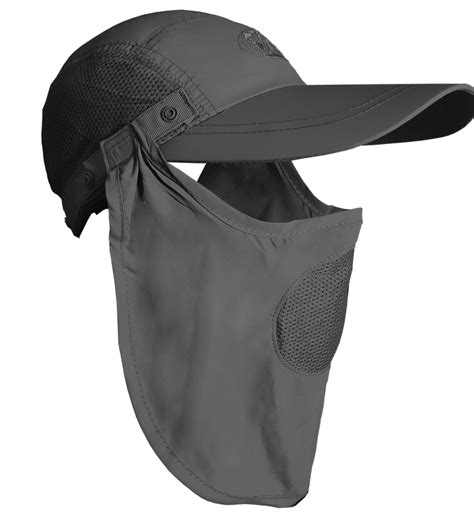 Bone Com Proteção Para O Pescoço - Boné Albatroz Camp Multiuso cor Cinza - com proteção para o rosto e pescoço