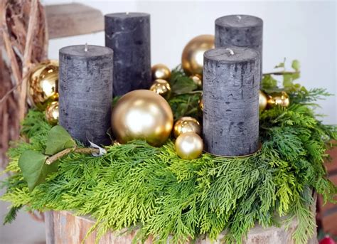 Adventskranz In Gold Modern Gestalten 4 Ideen Mit Anleitung