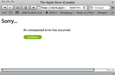 An Unexpected Error Has Occurred Apple Community